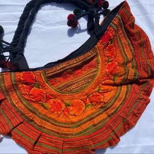 Artisan Boho Handcrafted Half Circle Shoulder Bag
